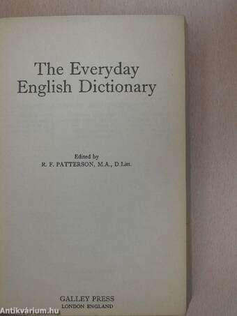 The Everyday English Dictionary