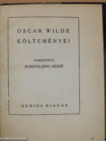 Oscar Wilde költeményei