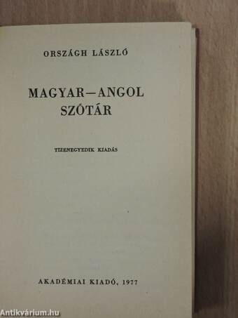 Magyar-angol szótár