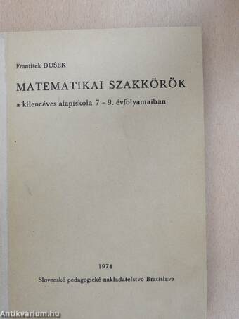 Matematikai szakkörök 7-9.