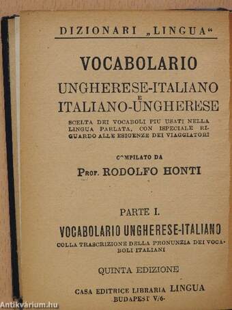 Magyar-olasz és olasz-magyar kéziszótár I-II.