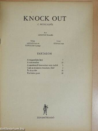 6 dal a Knock Out c. musicalből