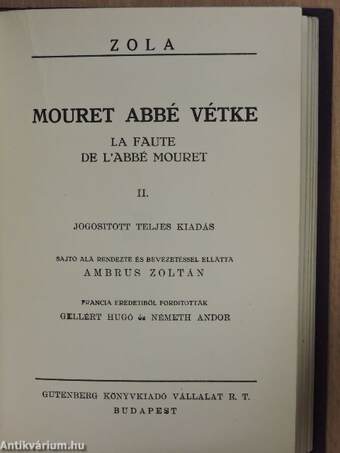 Mouret abbé vétke I-IV.