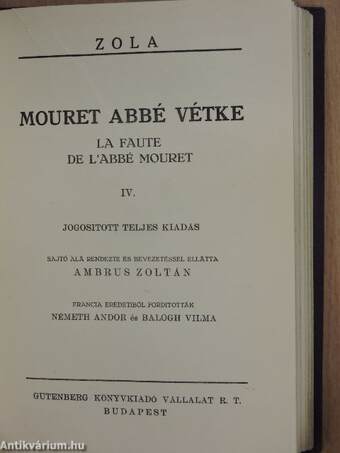 Mouret abbé vétke I-IV.