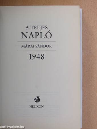 A teljes napló 1948