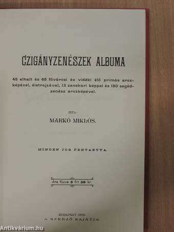 Czigányzenészek albuma