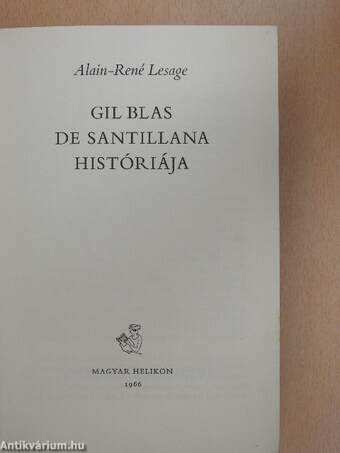 Gil Blas de Santillana históriája