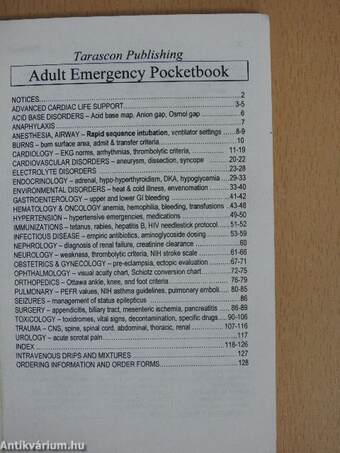 Adult Emergency Pocketbook