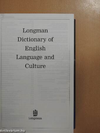 Longman Dictionary of English Language and Culture