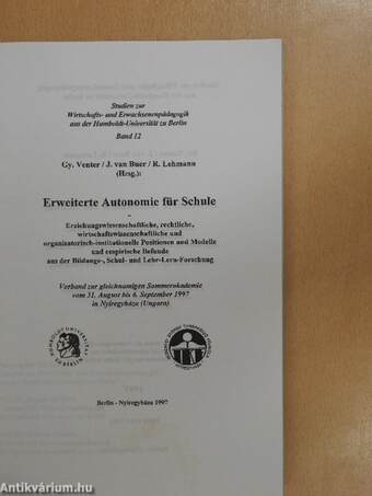 Erweiterte Autonomie für Schule