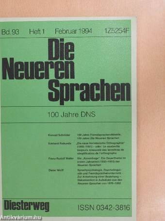 Die Neueren Sprachen Februar 1994