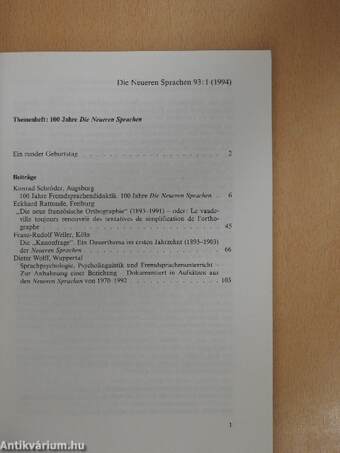 Die Neueren Sprachen Februar 1994