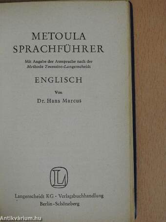 Metoula Sprachführer - Englisch