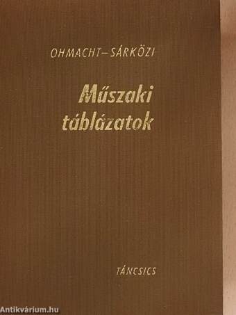 Műszaki táblázatok