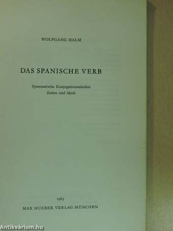 Das spanische Verb