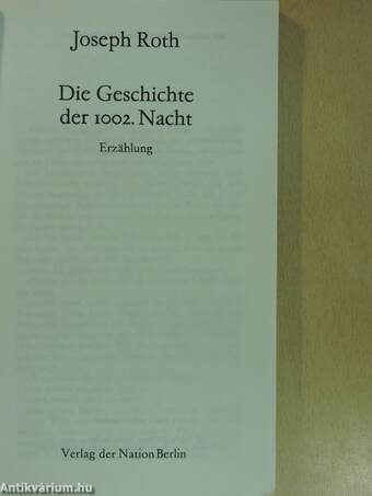 Die Geschichte der 1002. Nacht