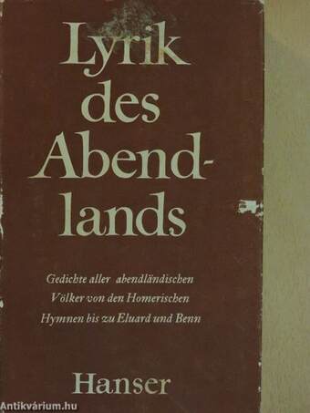 Lyrik des Abendlands