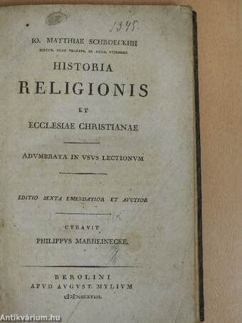 Historia religionis et ecclesiae christianae