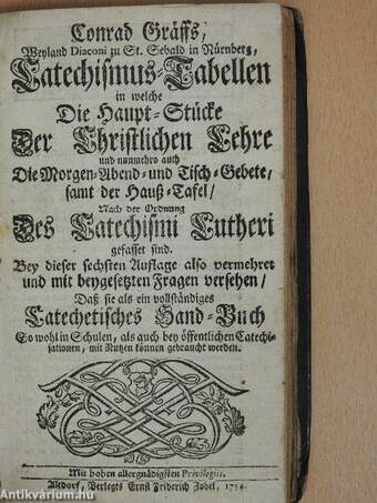 Conrad Gräffs Catechismus-Tabellen (gótbetűs)
