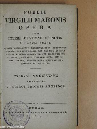 Publii Virgilii Maronis opera II. (töredék)