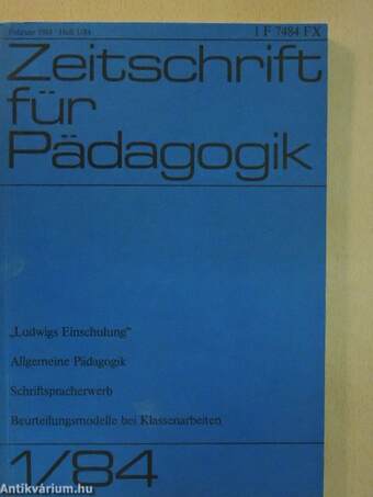 Zeitschrift für Pädagogik Februar 1984