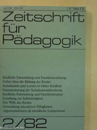 Zeitschrift für Pädagogik April 1982