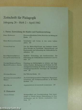 Zeitschrift für Pädagogik April 1982