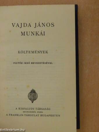 Vajda János munkái