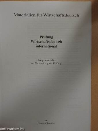 Prüfung Wirtschaftsdeutsch international