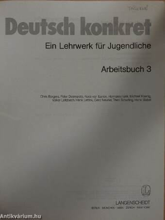 Deutsch konkret - Arbeitsbuch 3.