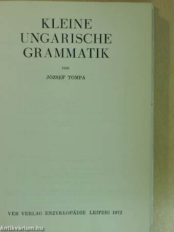 Kleine Ungarische Grammatik