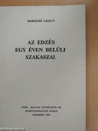 Az edzés egy éven belüli szakaszai