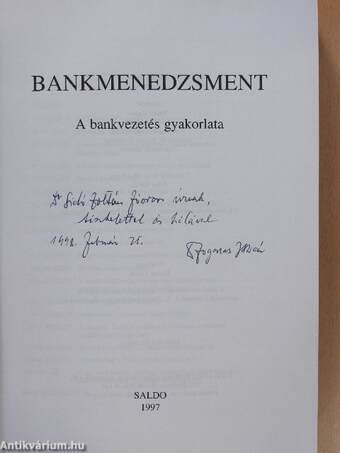 Bankmenedzsment (dedikált példány)