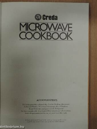 TI Creda microwave cookbook