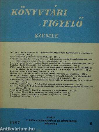 Könyvtári Figyelő 1967/6.