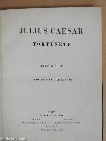 Julius Caesar története I-II.