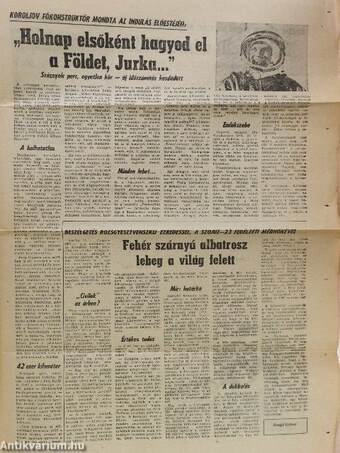 Esti Hírlap 1961. április 13. - Rendkívüli kiadás 