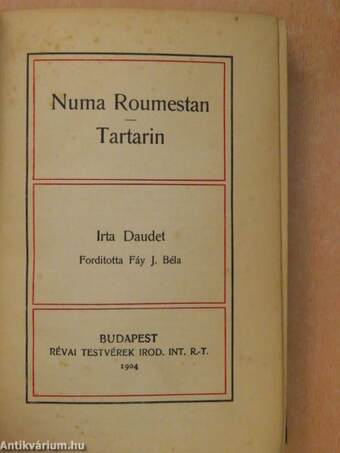 Numa Roumestan/Tartarin