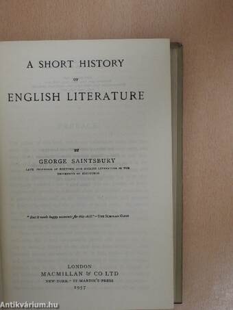 A short history of english literature