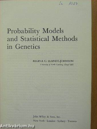 Probability Models and Statistical Methods in Genetics