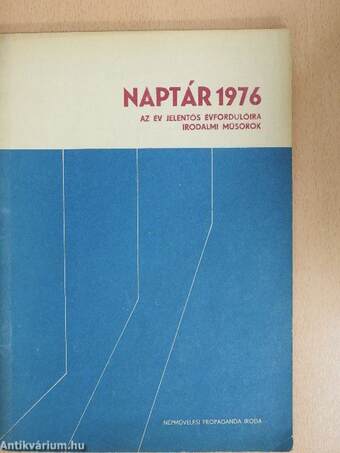 Naptár 1976