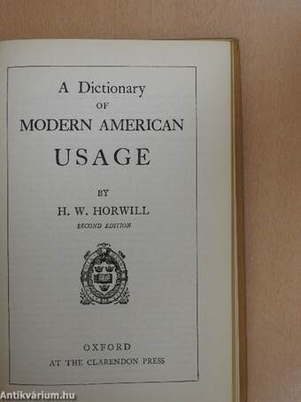 A Dictionary of Modern English Usage