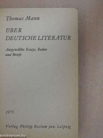 Über deutsche literatur