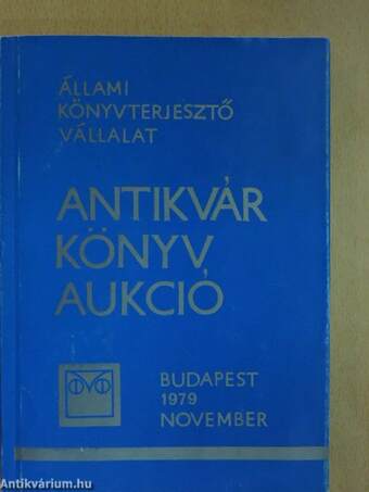 Antikvár könyv aukció - Budapest, 1979. november