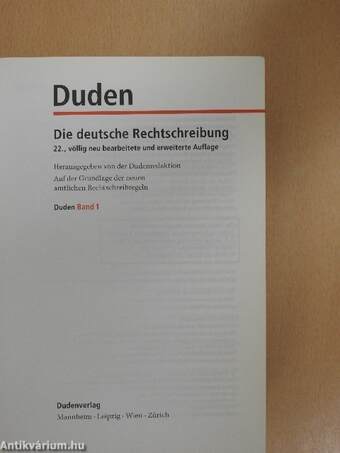 Duden Die deutsche Rechtschreibung