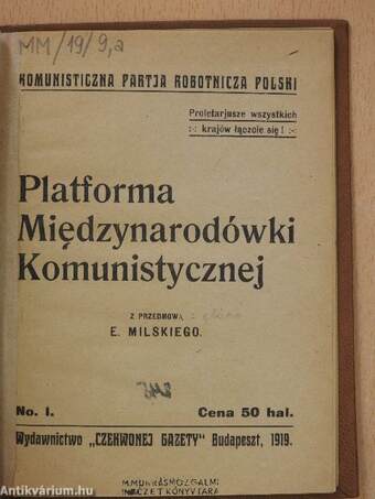 Platforma Miedzynarodówki Komunistycznej