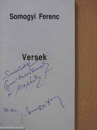 Versek (dedikált példány)