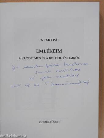 Emlékeim (dedikált példány)