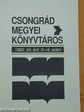 Csongrád megyei könyvtáros 1992/3-4.