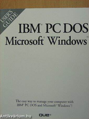 IBM PC DOS Microsoft Windows User's Guide